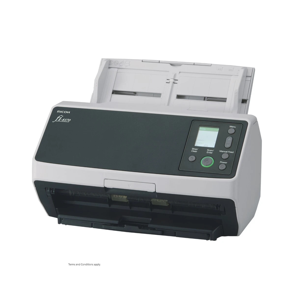 Ricoh fi-8170 colour duplex document scanner, front three-quarter view
