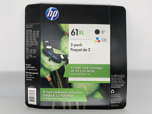 New, Pre-Owned - HP 61XL Black and Color Ink Cartridge