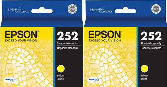 New, Pre-Owned - Epson 252 Yellow Ink Cartridge | 2 pack