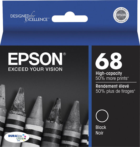 New, Pre-Owned - Epson 68 Black Ink Cartridge