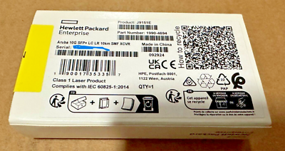 HPE Aruba 10Gbps SFP+ Transceiver Module J9151E