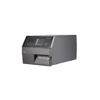 Honeywell PX45A industrial label printer, left angled view