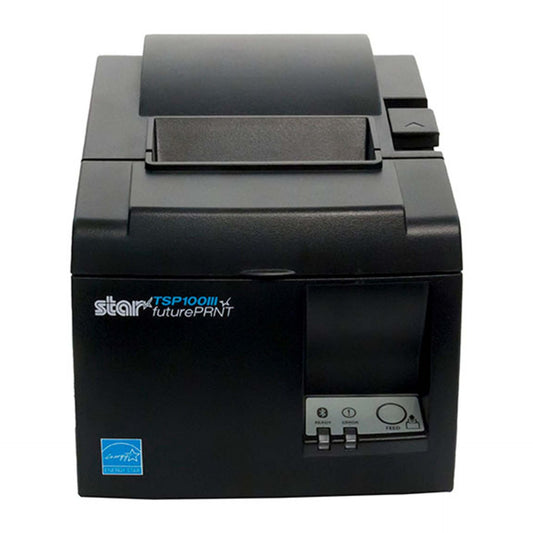 Star Micronics TSP143IIIBI2 Bluetooth receipt printer, front view