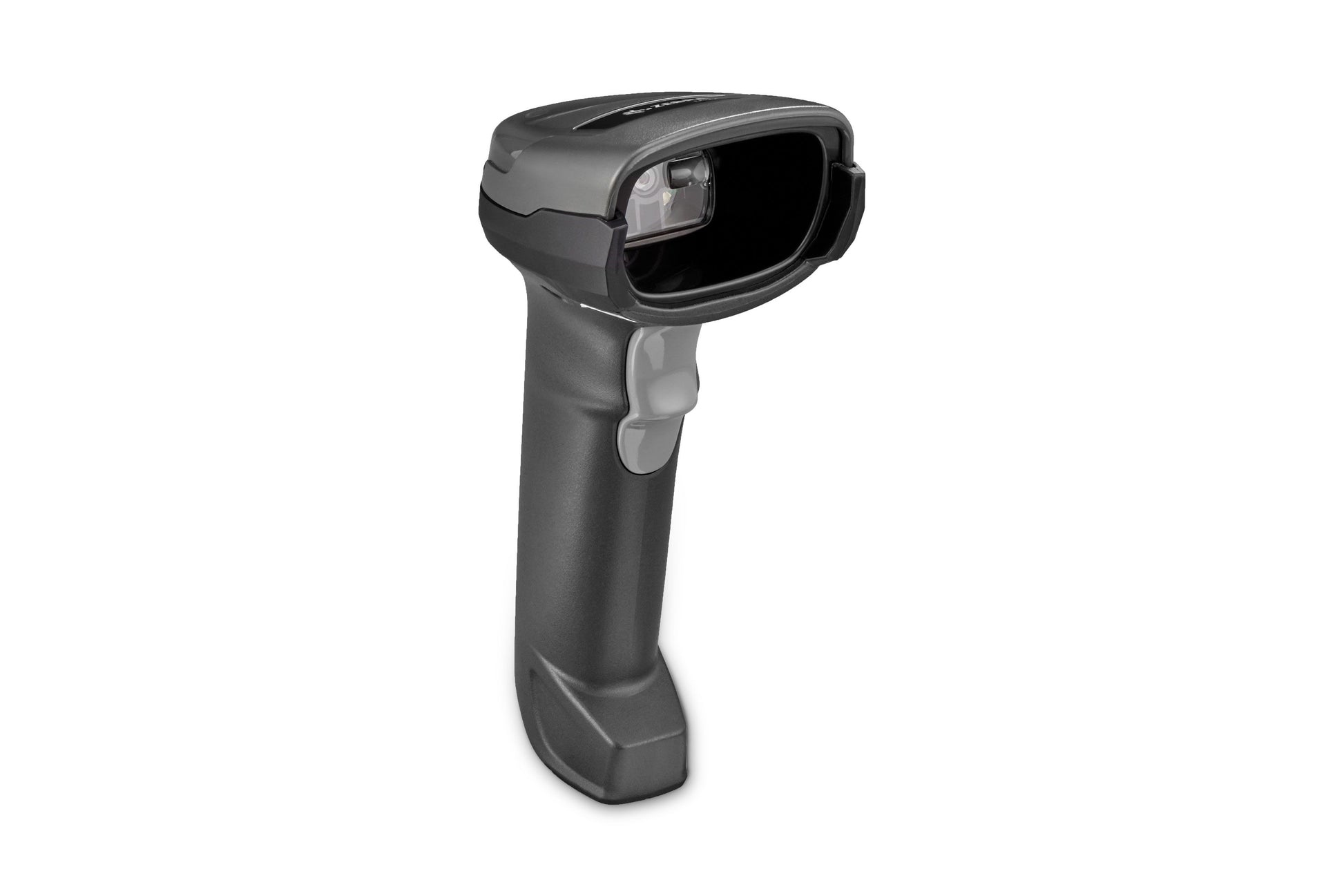 Zebra DS2208 corded handheld scanner, Twilight Black, standing upright