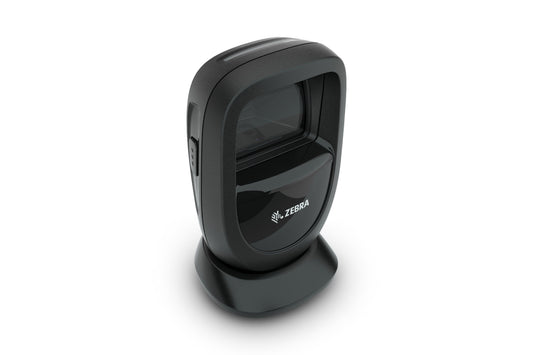 Zebra DS9308-SR presentation scanner, black, upper front right view