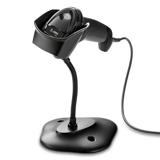 Escáner de código de barras portátil Zebra LS2208 Cable USB y soporte incluidos LS2208-SR20007R-NA