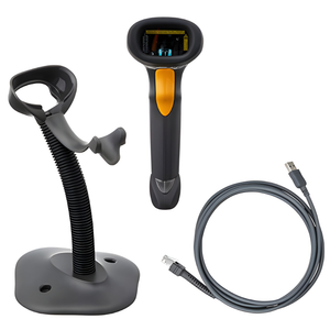 Escáner de código de barras portátil Zebra LS2208 Cable USB y soporte incluidos LS2208-SR20007R-NA