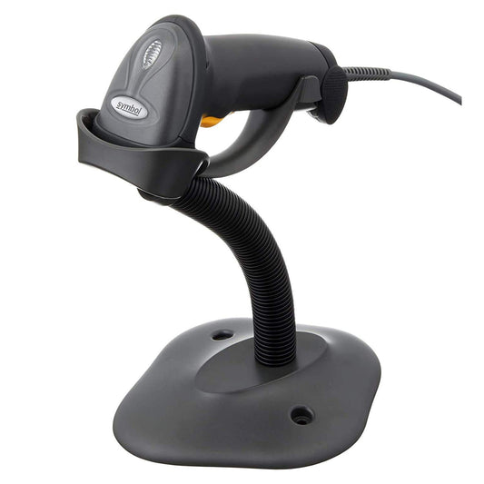 Zebra LS2208 Corded 1D Laser Barcode Scanner Twilight Black USB Kit with Cable and IntelliStand LS2208-SR20007R-UR