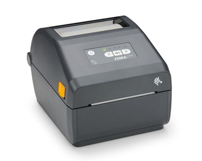 Zebra ZD421 desktop label printer, front three-quarter view