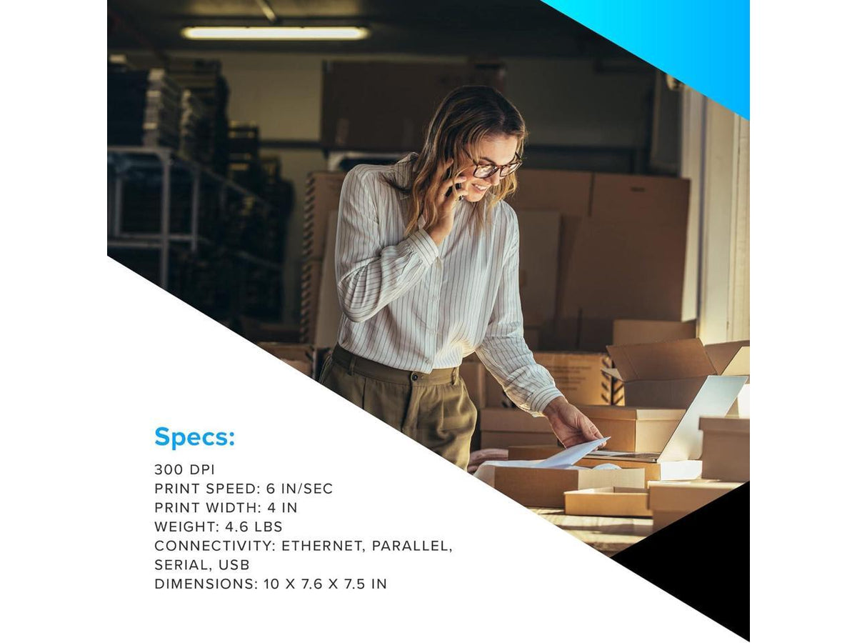 Zebra ZD621 Desktop Thermal Transfer Label Printer 300 DPI Color Touch Display ZD6A143-301F00EZ — view 4