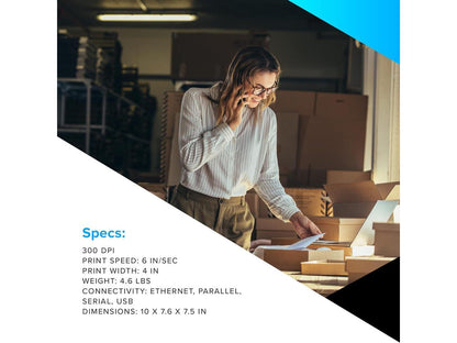 Zebra ZD621 Desktop Thermal Transfer Label Printer 300 DPI Color Touch Display ZD6A143-301F00EZ — view 4
