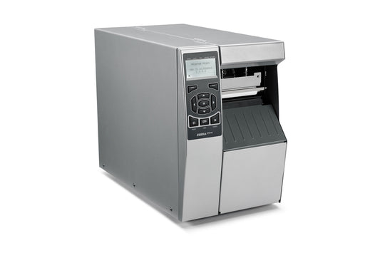 Zebra ZT510 industrial label printer, front view showing the control panel